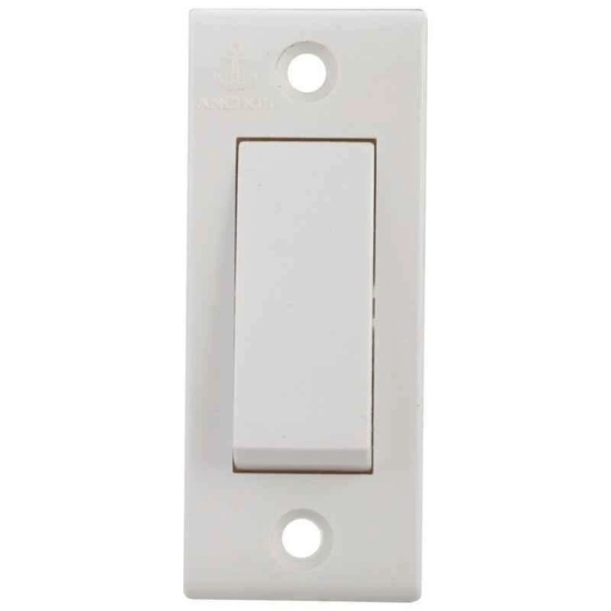 Anchor Penta Deluxe 6A 1 Way White Switch,14111 (pack of 20)