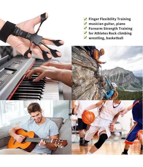 HORSE FIT New Finger Gripper Strengthener Hand Forearm Exerciser Finger Stretcher Trainer Hand Therapy Rock claiming Yoga Guitar - Multi Color