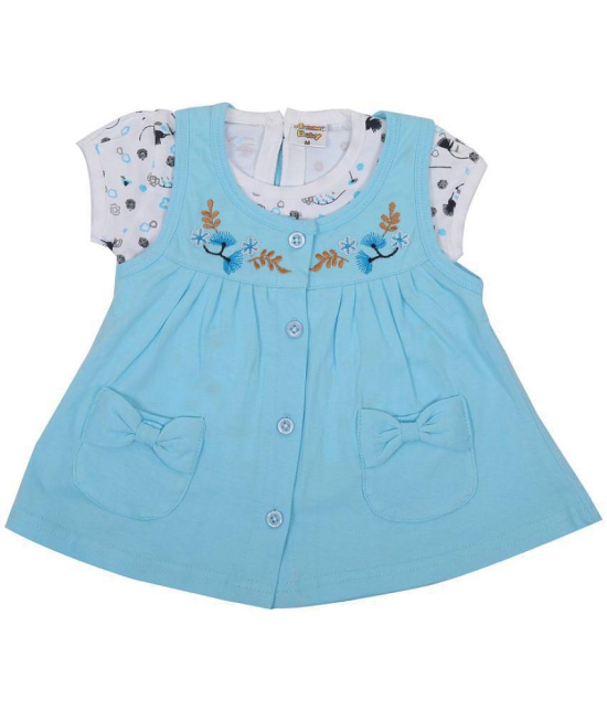 NammaBaby - Cotton Blend Blue Baby Girl Frock ( Pack of 1 ) - None