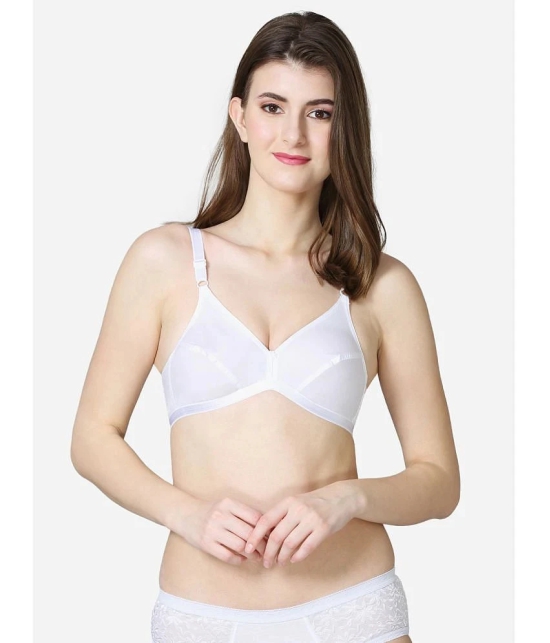 VStar - White Cotton Non Padded Womens Everyday Bra ( Pack of 1 ) - None