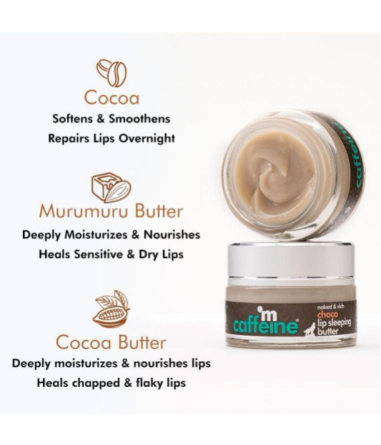 mCaffeine Choco Lip Sleeping Butter - 24 Hours Moisturization