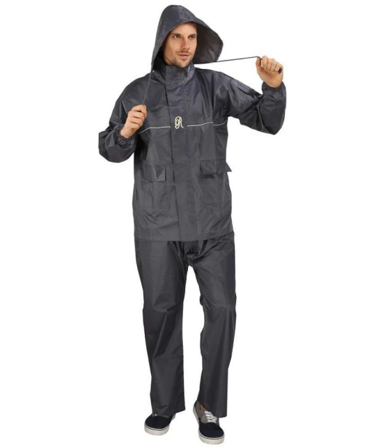 Goodluck - Grey Nylon Mens Rain Suit ( Pack of 1 ) - 2XL