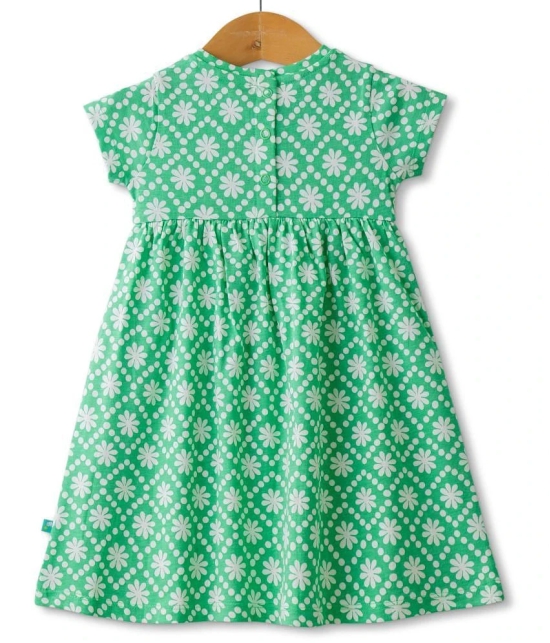 Juscubs Green Cotton Baby Girl Dress ( Pack of 1 ) - None