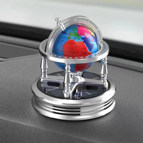 Solar Car Air Freshener | Car Fragrance Solar Powered Rotating Earth Aromatherapy Ornaments - Car Ornaments Long Lasting Air Freshener