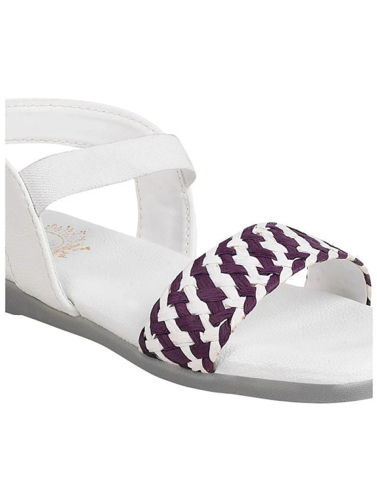 Shoetopia White Womens Flats - None