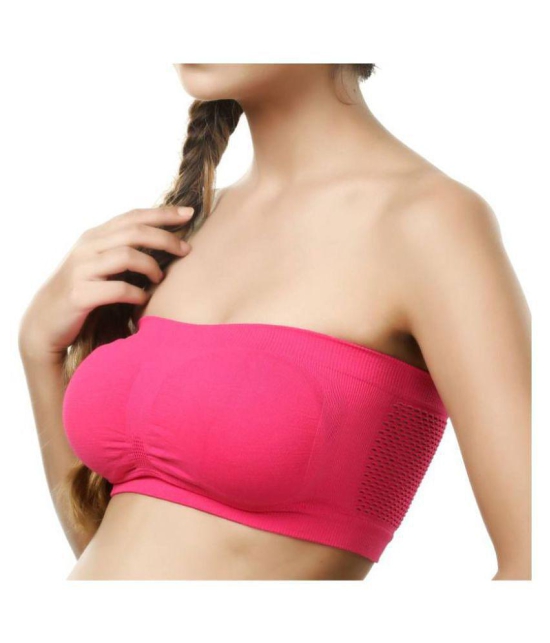 Shoppy Villa Cotton Tube Bra - Pink - None