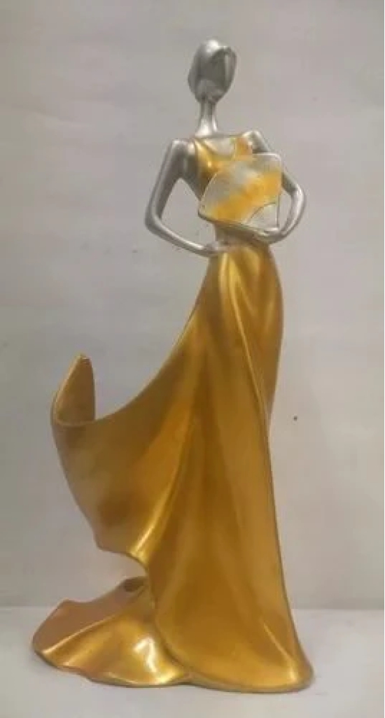 Unique International  Poly Resin Lady Statue