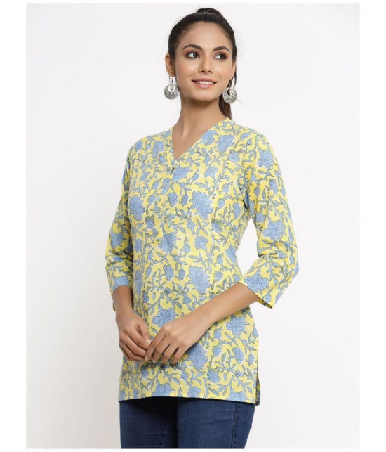 KIPEK Yellow Rayon Straight Kurti - Single - XXL