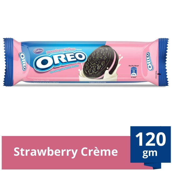 Cadbury Oreo Strawberry Creme Biscuit, 120 G