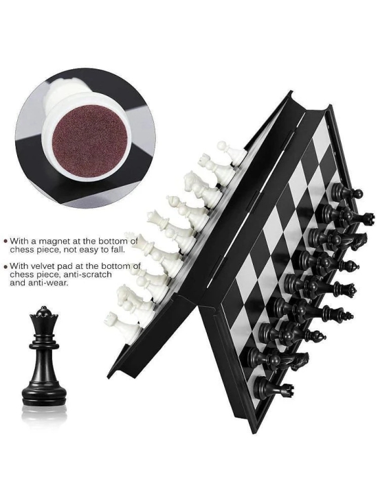 THRIFTKART  --  Magnetic Educational Chess Board Set with Folding Chess Board 2 Players Travel Toys for Kids and Adults - (BROWN)