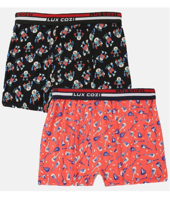 Lux Cozi - Multicolor Cotton Boys Trunks ( Pack of 2 ) - None