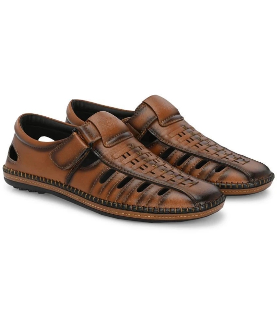 viv - Brown Mens Sandals - None