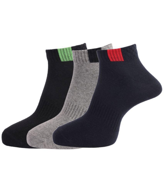 Dollar Socks Cotton Ankle Length Socks Pack of 3 - Multi