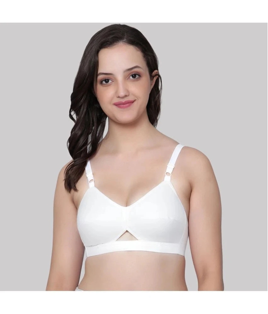 AIMLY White Cotton Non Padded Womens Everyday Bra ( Pack of 3 ) - None