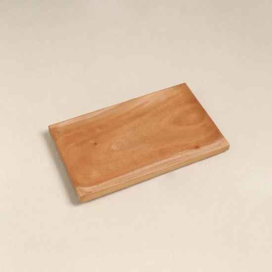 Hand Carved Natural Neem Wooden Tray 58  2024/1159-1 58