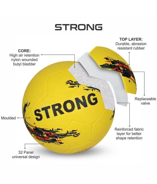 Aivin - Yellow Rubber Football ( Pack of 1 ) - 5