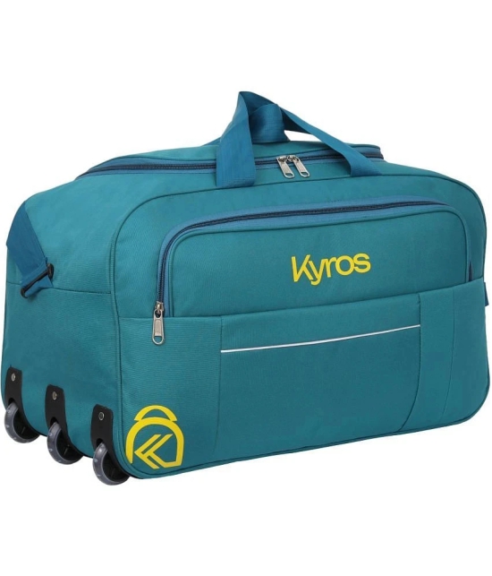 Kyros 53 Ltrs Teal Polyester Duffle Trolley - Onesize