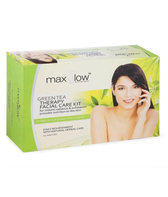 MaxGlow GREEN TEA THERAPY FACIAL CARE KIT Facial Kit 330 gm Pack of 7