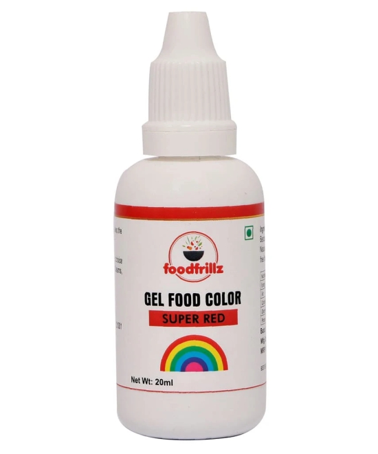 foodfrillz Super Red and White Food Gel Color, Pack of 2 Finest colour for Cake,cookies,Ice Creams,Sweets