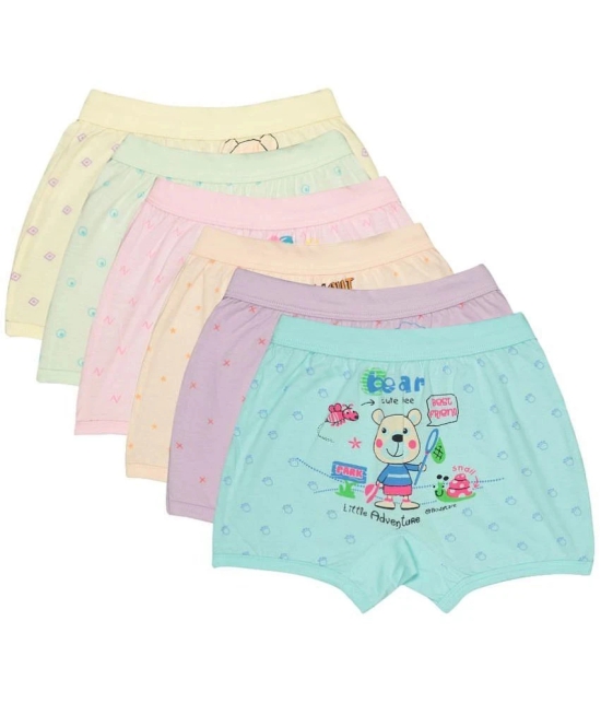 Bodycare Pack of 6 Cotton Blend Girls Bloomers ( Multicolor ) - None