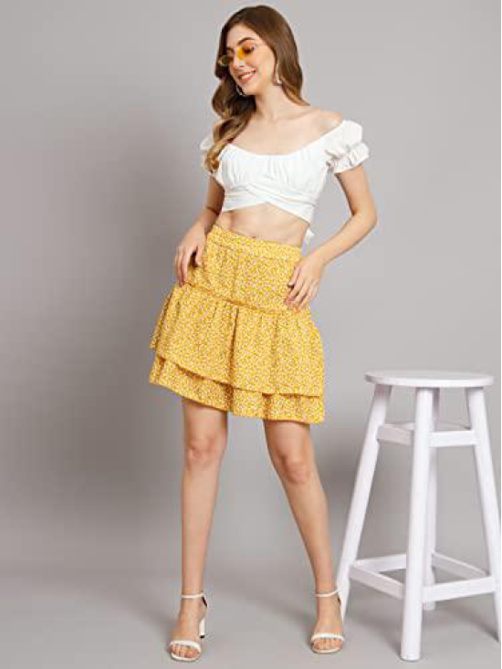 FUNDAY FASHION Women Floral Print Flared Skirt