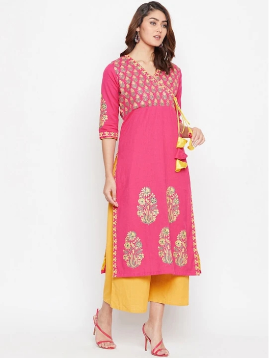 Women Pink Ethnic Motifs Printed Kurta