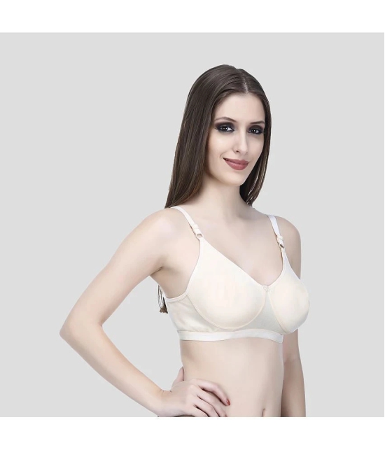 Elina - Black Cotton Non Padded Womens T-Shirt Bra ( Pack of 2 ) - None