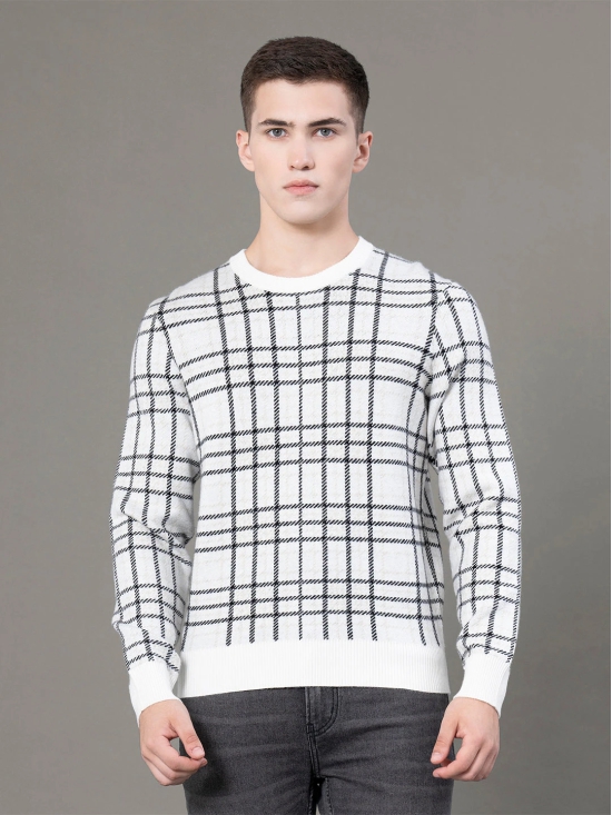 RedTape Round Neck Pattern Sweater for Men | Ultimate Comfort