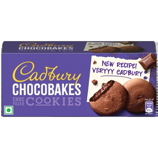 Cadbury Chocobakes Choc Filled Cookies/Biscuits, 75 gms