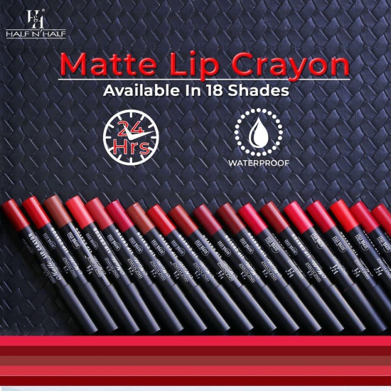 Buy 1 Get 1 free! Half N Half Matte Lip Crayon LS-19-01 HOT RED  (LS-19-01 HOT RED, 3.5 g)