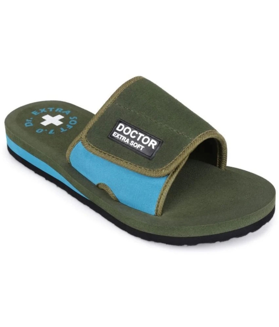 DOCTOR EXTRA SOFT - Olive  Womens Slide Flip flop - None