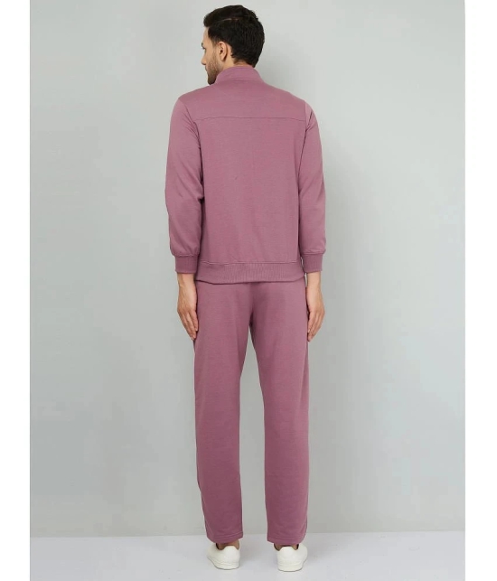 YHA Purple Fleece Regular Fit Mens Tracksuit ( Pack of 1 ) - None