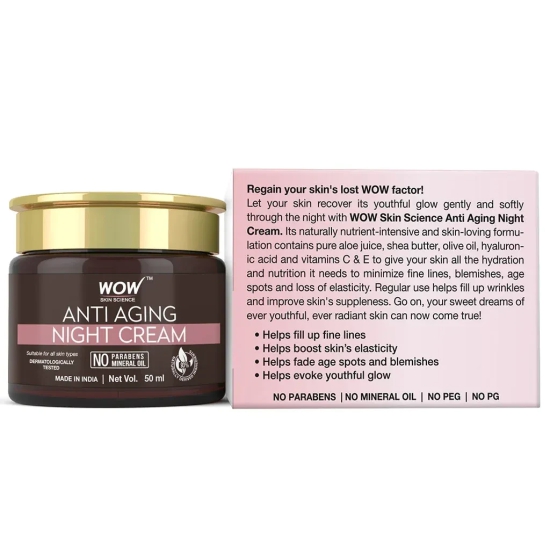 Anti Aging Night Cream - Helps Evoke Youthful Glow - 50 ml