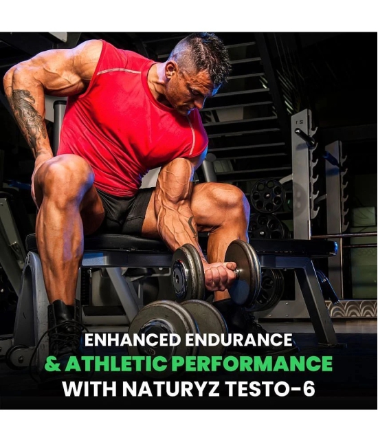 NATURYZ Testo-6 Plant Natural Testosterone Booster for Men with Tribulus & Ashwagandha - 50 Tablets