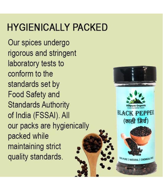 Hillpure Organic Black Pepper | Kali Mirch (Whole Black Peppercorns 100 gm