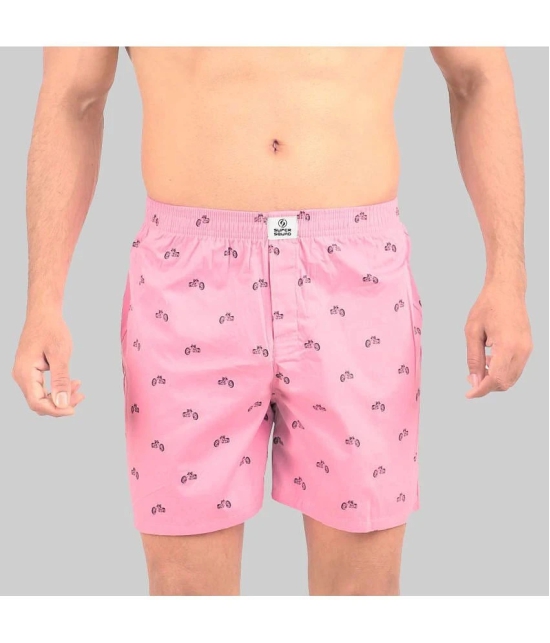 Pink Cotton Mens Boxer- ( Pack of 1 ) - None