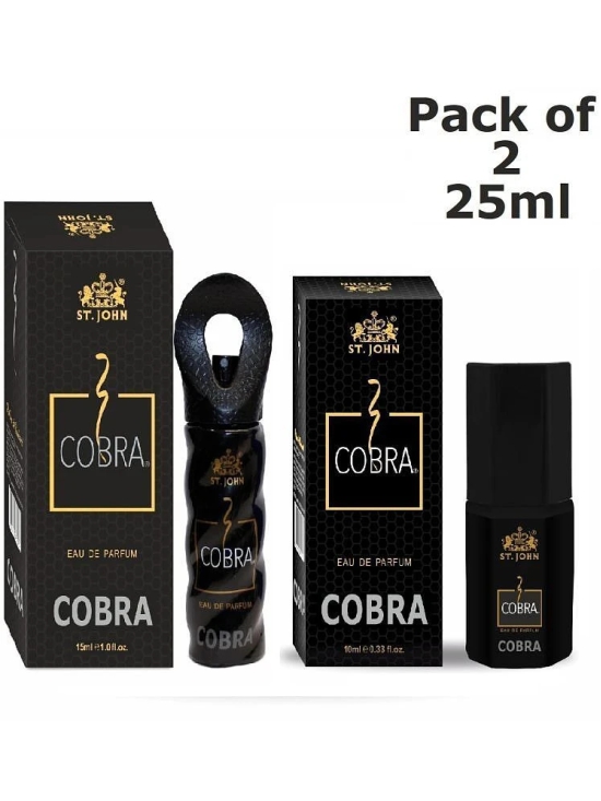 St. John Cobra 15ml & Cobra 10ml Long Lasting Pocket Perfume for Men 25 ml ( Pack of 2 )