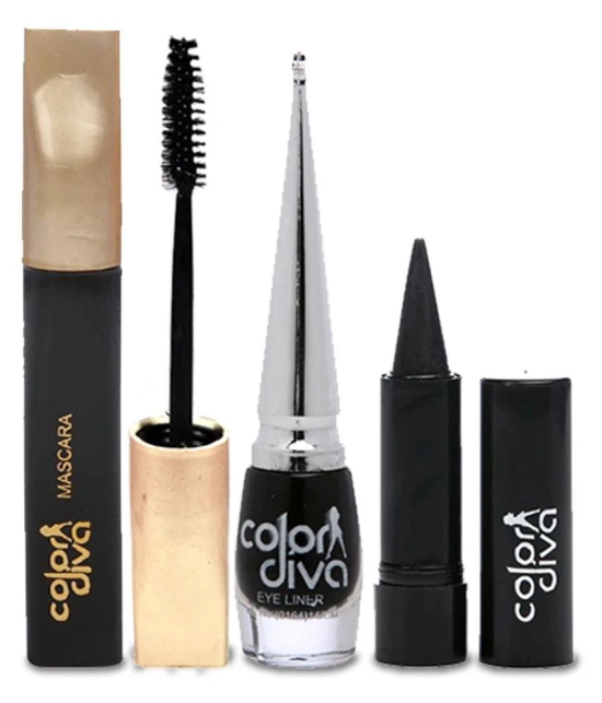 Adbeni Black Mascara, Kajal & Eyeliner Set of 3 GC559