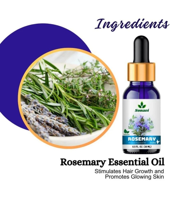 Sonavi Rosemary Stress Relief Essential Oil Green With Dropper 30 mL ( Pack of 1 )