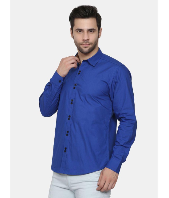 Life Roads - Blue Cotton Slim Fit Men's Casual Shirt ( Pack of 1 ) - None