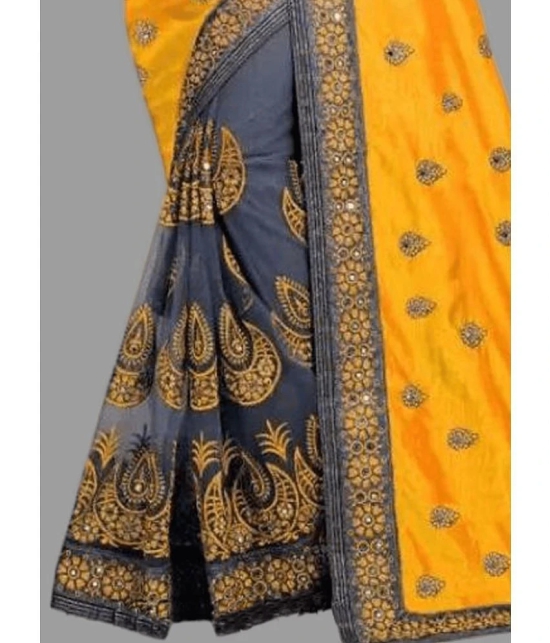 JULEE - Yellow Art Silk Saree With Blouse Piece ( Pack of 1 ) - Yellow