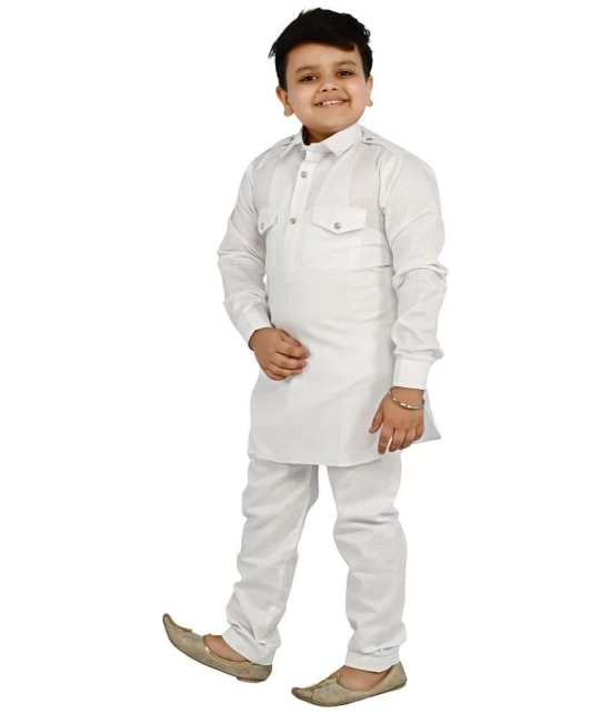 Arshia Fashions White Cotton Blend Boys ( Pack of 1 ) - None