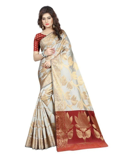 Gazal Fashions - Multicolor Silk Saree With Blouse Piece (Pack of 1)