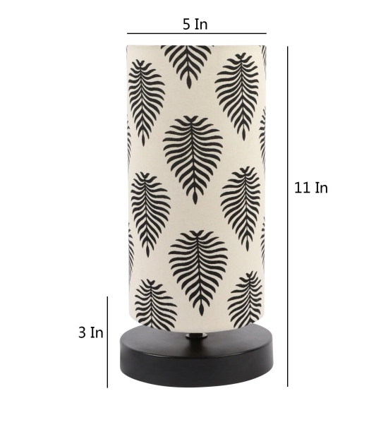 Tropical Print Shade Table Lamp With Metal Base Bed Switch Included And Bulb Not Included-Multicolor