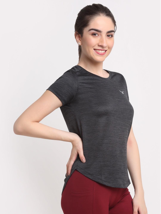 Invincible Women's Fitness Jacquard Tee-Black / 2XL