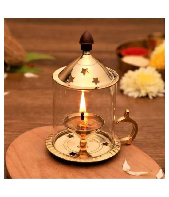 eCraftIndia Brass Diwali Diya - Pack of 1