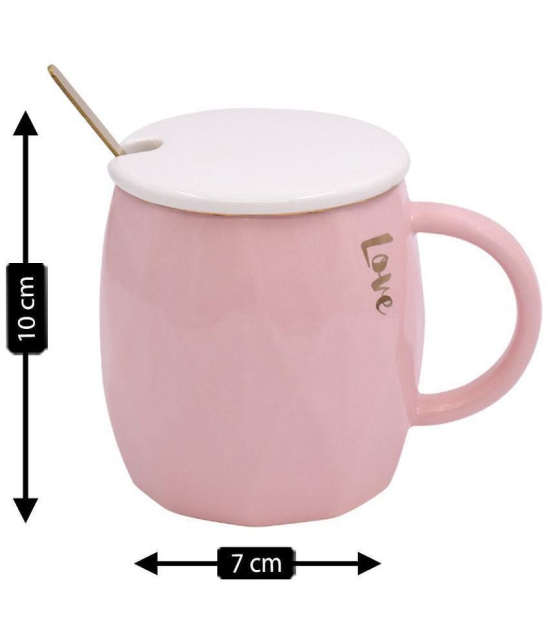 Kookee - Pink Ceramic Coffee Mug ( Pack of 1 ) - Pink