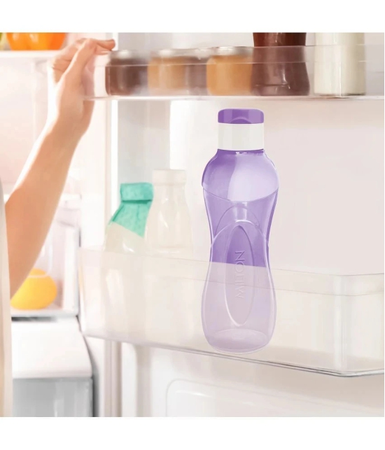 Milton I Go Flip Plastic Water Bottle Set of 6, 750 ml Each, Purple | Sports | Gym | Home | Kitchen | Travel Bottle | Hiking | Treking | Reusable - Purple