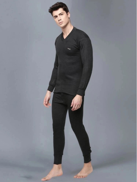 Dollar Pack of 1 Cotton Blend Mens Thermal Sets ( Black ) - None