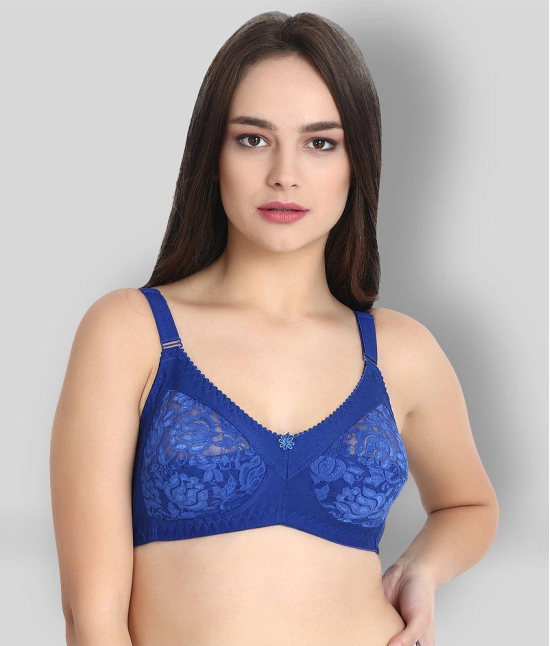 KYODO - Blue Cotton Blend Non Padded Women's Everyday Bra ( Pack of 1 ) - 38B